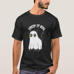 Halloween Creep it Real Cat T-Shirt