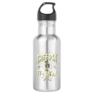 Halloween Creepin It Real Dancing Skeleton Design 532 Ml Water Bottle