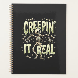 Halloween Creepin It Real Dancing Skeleton Design Planner