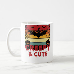 Halloween Creepy and Cute Vintage Bat Coffee Mug