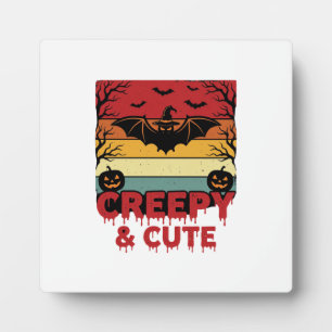Halloween Creepy and Cute Vintage Bat Plaque