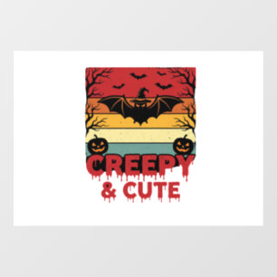 Halloween Creepy and Cute Vintage Bat Window Cling