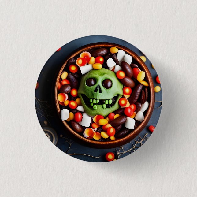 Halloween Creepy Candy Bowl 3 Cm Round Badge (Front)