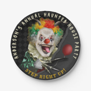 Halloween Creepy Clown Adult Scary Circus Party Paper Plate