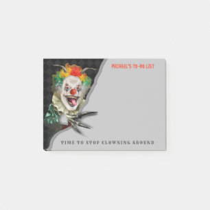 Halloween Creepy Clown Scary Funny Horror Custom Post-it Notes