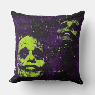 Halloween Creepy Clown Spooky Season Purple Cushion