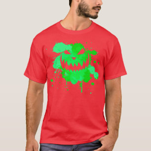 Halloween Creepy Evil Jack o Lantern Smiling Face T-Shirt