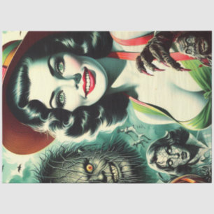 Halloween Creepy Girl Tissue Paper