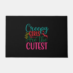 Halloween Creepy Girls Are The Cutest Birthday Doormat