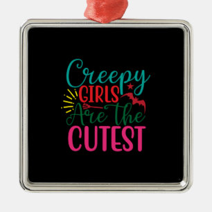 Halloween Creepy Girls Are The Cutest Birthday Metal Tree Decoration