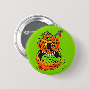 Halloween Creepy Gory Pumpkin Horror 6 Cm Round Badge