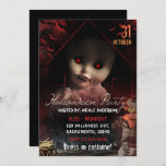 Halloween Creepy Haunted Doll Party Invitation<br><div class="desc">Halloween Creepy Haunted Doll Party Invitations</div>