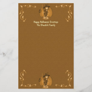 Halloween Creepy Kid Witches Stationery