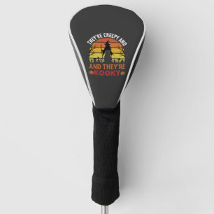 Halloween Creepy Kooky Witch Graveyard Retro Desig Golf Head Cover