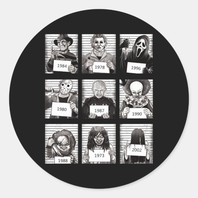 Halloween Creepy Legends Er Hots Horror Classic Round Sticker (Front)