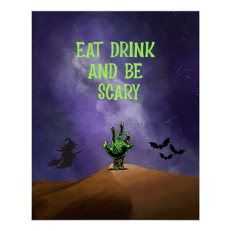 Halloween Creepy Poster Display 