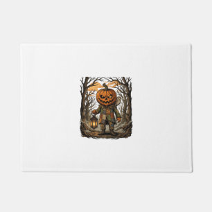 Halloween Creepy Pumpkin Scarecrow Lantern Owl Hau Doormat
