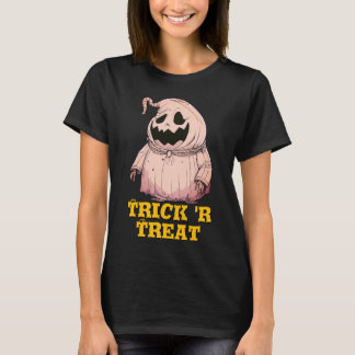 Halloween Creepy Scary Pumpkin Ghost T-Shirt