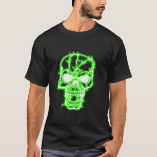 Halloween Creepy Skull Skeleton Barbed Wire Spooky T-Shirt