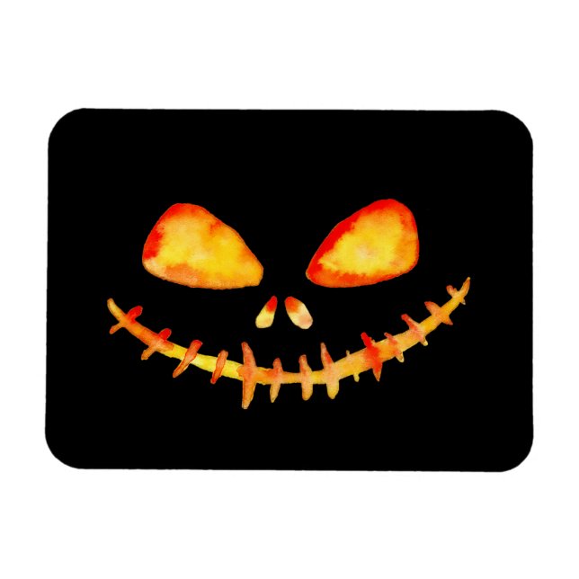 Halloween Creepy Smile Jack O' Lantern Magnet (Horizontal)
