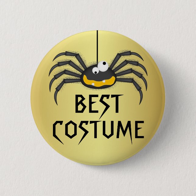 Halloween Creepy Spider Best Costume Award 6 Cm Round Badge (Front)