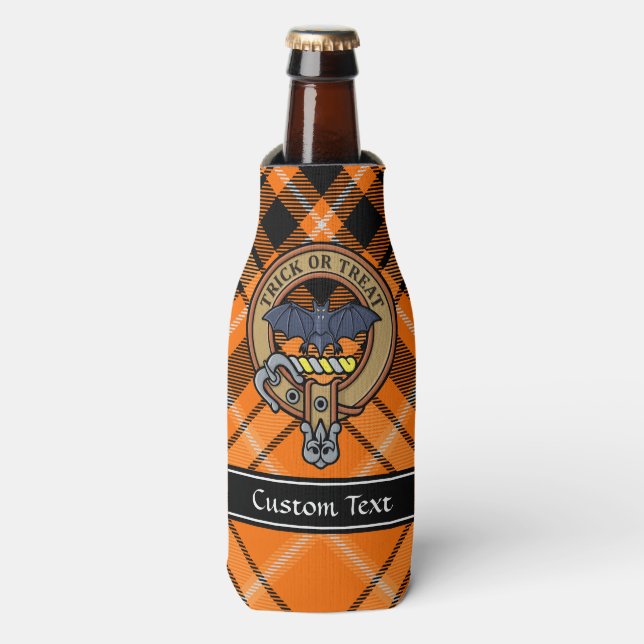 Halloween Crest over Tartan Bottle Cooler (Bottle Front)