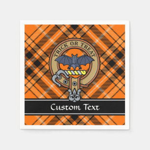 Halloween Crest over Tartan Napkins
