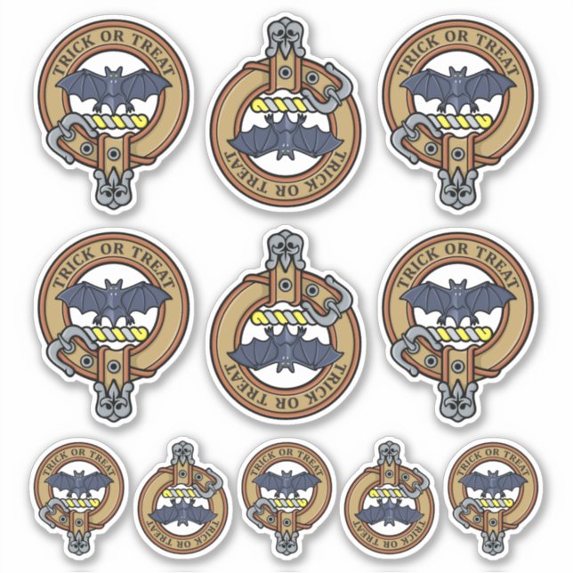 Halloween Crest Sticker Set (Front)