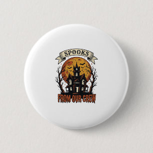 Halloween Crew Shirt Vintage Haunted House Design_ 6 Cm Round Badge