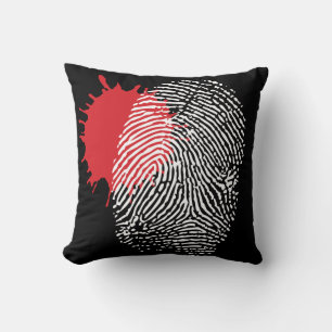 Halloween Crime Scene Blood Splatter Fingerprint Cushion