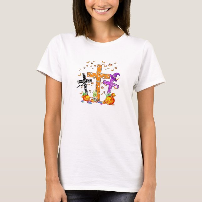 Halloween Crosses God T-Shirt (Front)