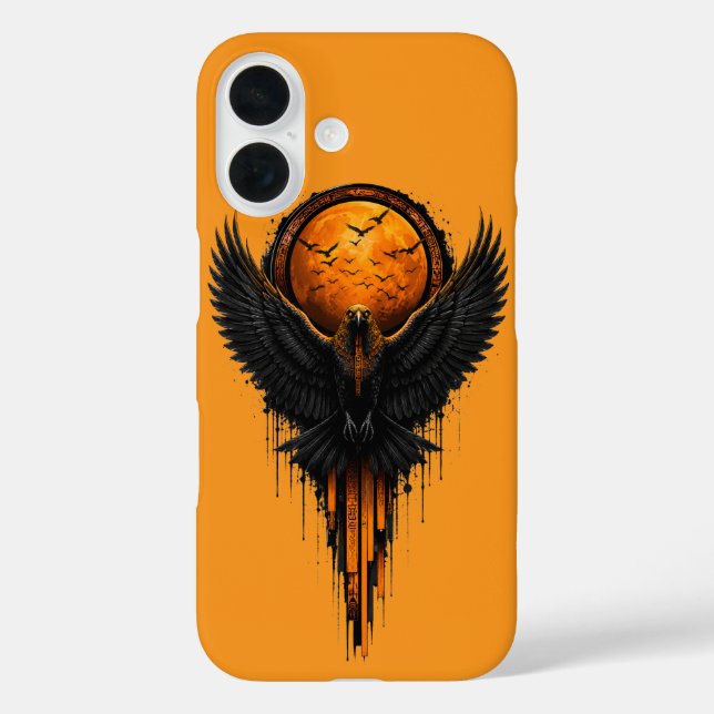 Halloween Crow Art Paint Splatter Graphic iPhone  Case-Mate iPhone Case (Back)