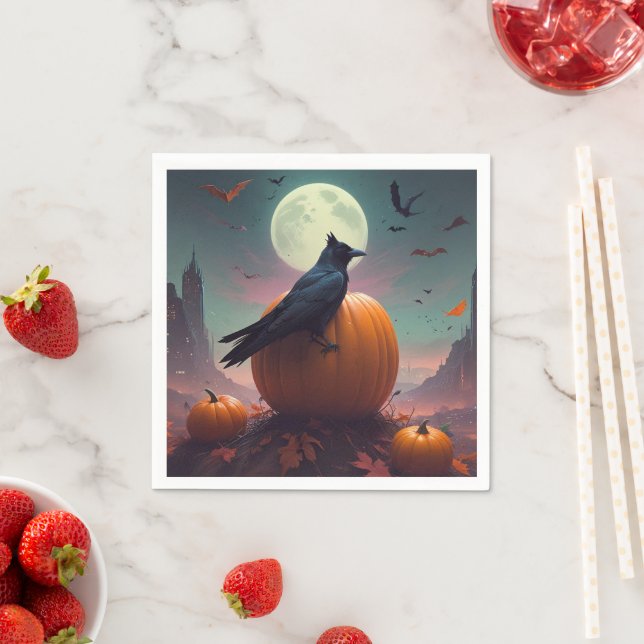 Halloween Crow Napkin (Insitu)