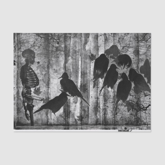 HALLOWEEN CROW Tissue Paper (Front)