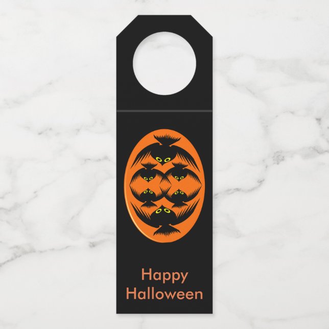 Halloween Crows Custom Bottle Hangers (Front)