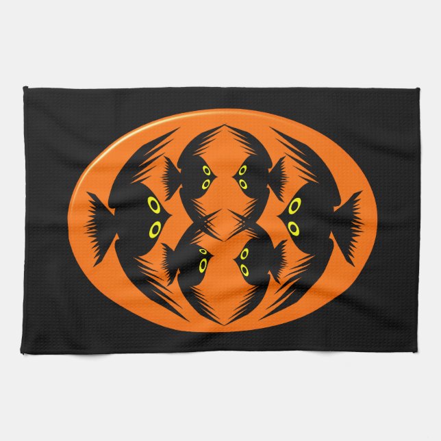 Halloween Crows Kitchen Towel (Horizontal)
