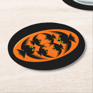Halloween Crows Paper Coasters