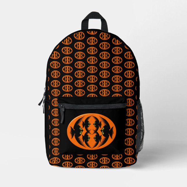 Halloween Crows Printed Backpack (Front)