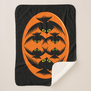 Halloween Crows Sherpa Blanket