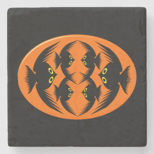 Halloween Crows Stone Coaster