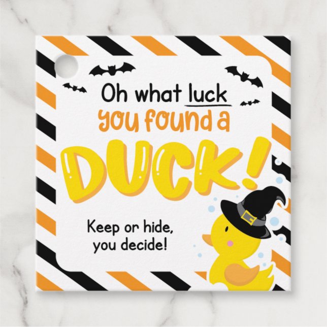 Halloween Cruise Ducks Square Tags (Front)