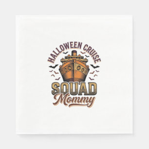 Halloween Cruise Mummy Vintage Ship Squad Design_1 Napkin