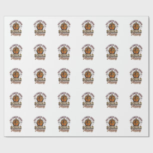 Halloween Cruise Mummy Vintage Ship Squad Design_1 Wrapping Paper