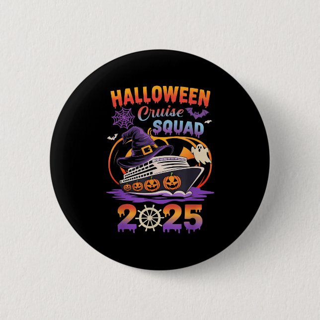 Halloween Cruise Squad 2025 Matching Cruising Crew 6 Cm Round Badge (Front)