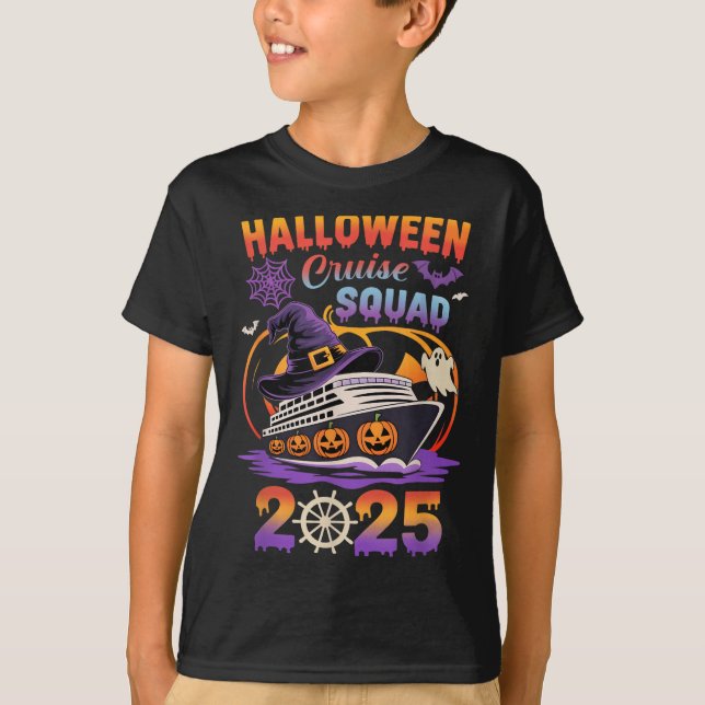 Halloween Cruise Squad 2025 Matching Cruising Crew T-Shirt (Front)