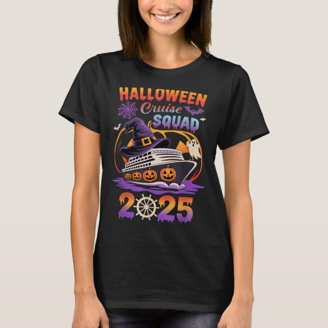 Halloween Cruise Squad 2025 Matching Cruising Crew T-Shirt (Front)