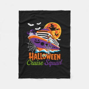 Halloween Cruise Squad Boo Ghosts Witch Horror Cru Fleece Blanket