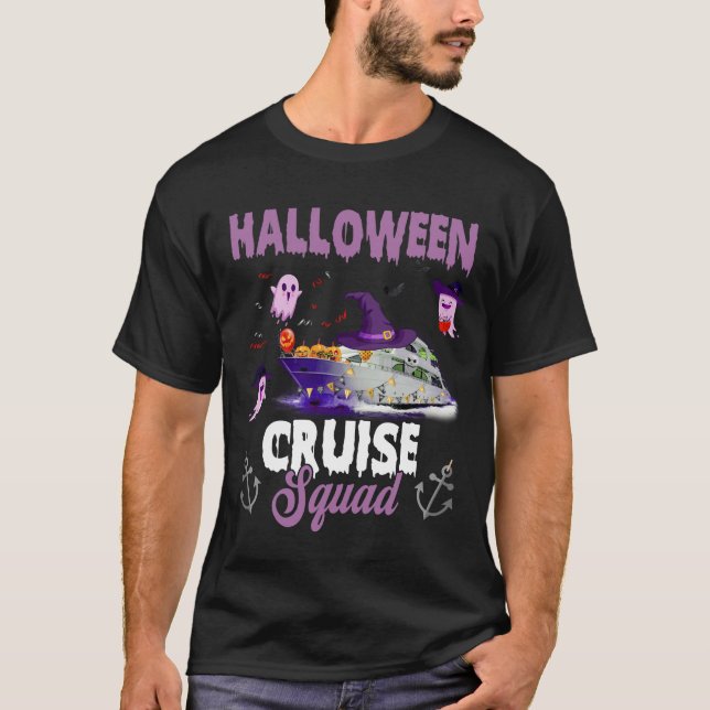 Halloween Cruise Squad Cruising Crew Spooky Season T-Shirt (Front)