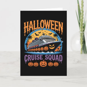 Halloween Cruise Squad Matching Group Spooky Trave Card