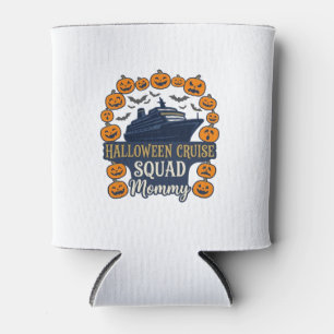Halloween Cruise Squad Mummy Ship Pumpkins Bats_1 Can Cooler